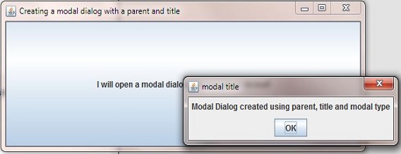 run OurModalDialog class run OurModalDialog class