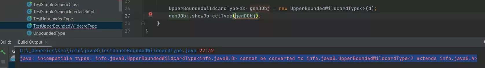 Rebuild test upper bounded wildcard type class Rebuild test upper bounded wilcard type class