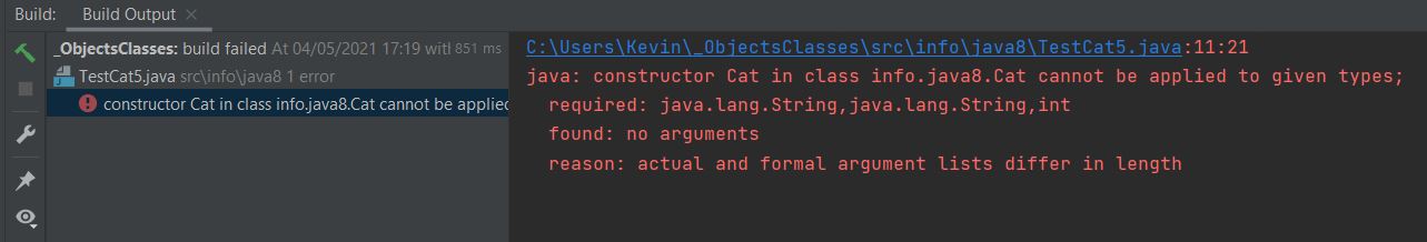 run cat class with no args constructor run cat class with no args constructor