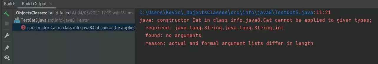 run cat class with no args constructor run cat class with no args constructor