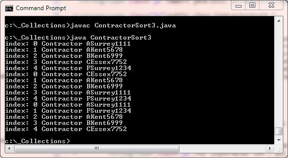 run Contractor sort run Contractor sort