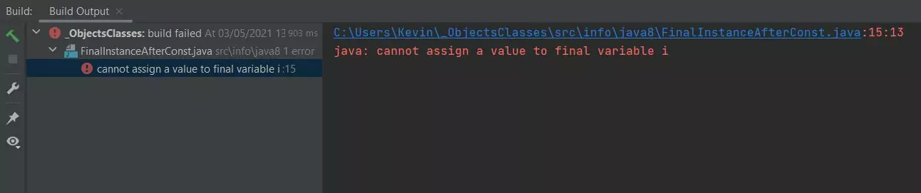 run final instance variable after constructor run final instance variable after constructor