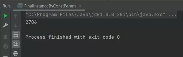 run final instance variable via constructor parameter run final instance variable via constructor parameter
