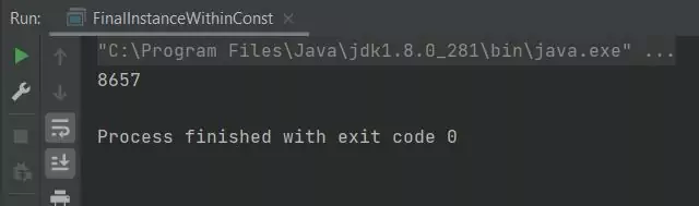 run final instance variable via constructor run final instance variable within constructor