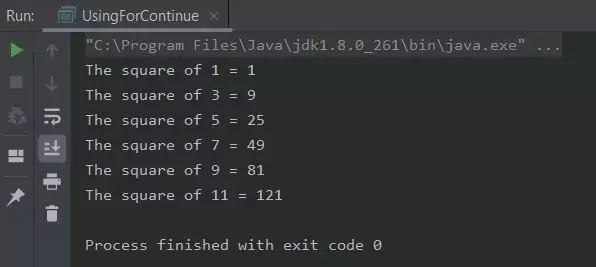 run for using continue run for using continue