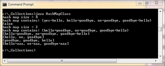 Run hash map class Run hash map class