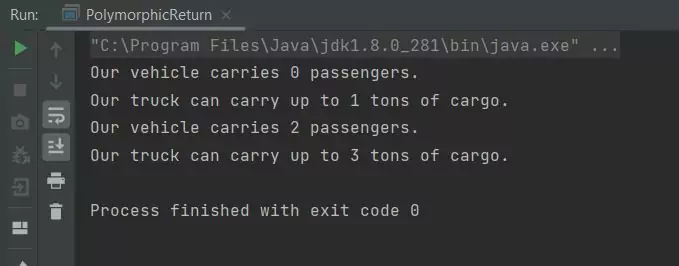 run Polymorphic Return run Polymorphic Return