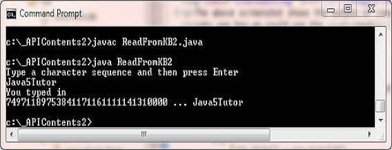 run read buffer from keyboard run read buffer from keyboard