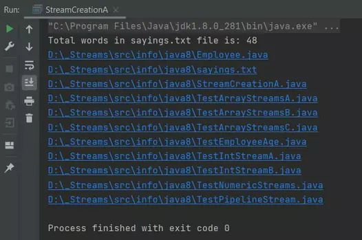 Run StreamCreationA class Run StreamCreationA class