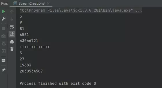 Run StreamCreationB class Run StreamCreationB class
