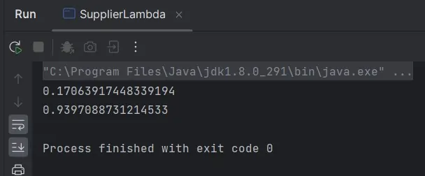 run SupplierLambda class run SupplierLambda class