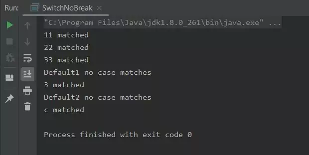 run switch no break run switch no break
