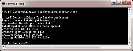 run test dataoutputstream run test dataoutputstream