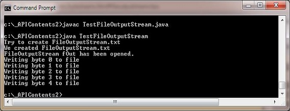 run test fileoutputstream run test fileoutputstream