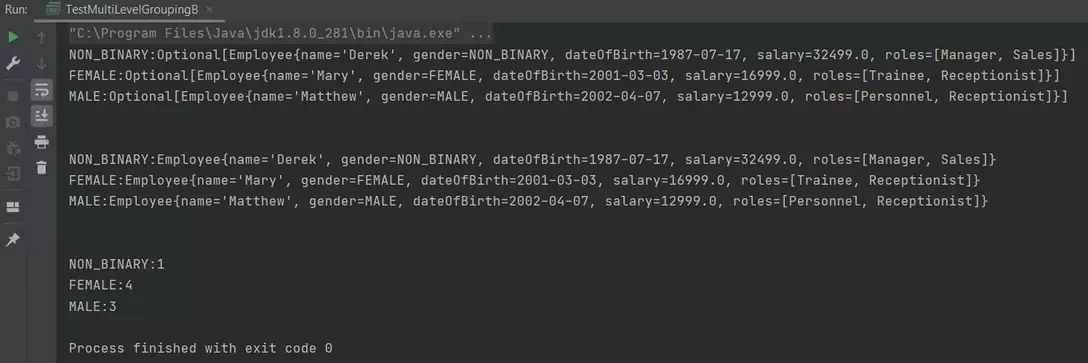Run TestMultiLevelGroupingB class Run TestMultiLevelGroupingB class