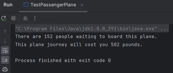 run PassengerPlane Test run PassengerPlane Test