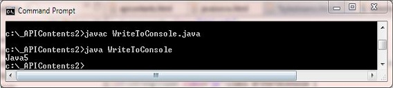 run write to console run write o console