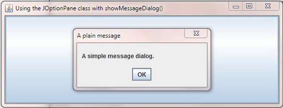 run OurMessageDialog class run OurMessageDialog class