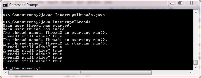 test interrupt thread test interrupt thread