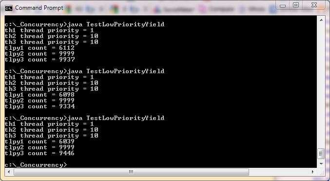 test low priority yield test low priority yield